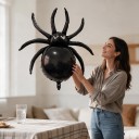 Grote opblaasbare Halloween spin ballon 78 x 82 cm Folie ballon Zwart Decoratie voor Halloween feest en griezelige vieringen 5