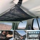Grote plafondnet voor de camper voor dekens en kleding 90 x 65 cm Polyester draagvermogen tot 25 kg Zwarte opbergzak onder het plafond van de caravan 1