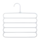 Grucce in plastica per abbigliamento 31 × 31 cm grucce colorate a più livelli con 5 livelli organizzatore per pantaloni, sciarpe e accessori 4