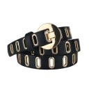 Grunge Punk -tyylinen naisten vyö PU-nahasta, leveys 2,3 cm, metallinen solki 4 cm. Tyylikäs ohut vyö. Muodikas asuste mekkoihin 1