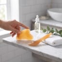 Gua sha destička és masszázs pálca készlet gyantából 9,5 x 5,5 cm és 12 x 3,3 cm Kézi kaparók Borostyán Az arcbőr és a test masszázsához 6