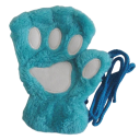 Guantes de dedo completo de mujer Tamaño universal Piel sintética Poliéster Guantes de invierno cálidos con diseño de patas de gato 5