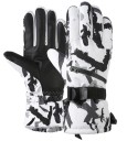 Guantes de invierno cálidos Guantes de esquí con cuero PU Guantes de nieve para hombres y mujeres Guantes de esquí y snowboard Guantes de esquí con soporte de pantalla táctil 1