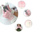 Guantes de invierno para mujer con copos de nieve J2435 5