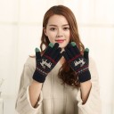 Guantes de invierno para mujer con estampado navideño 7