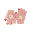 Guantes de lana para niños Tamaño 2–6 años Diseño de osito Guantes de invierno cálidos para niños para uso exterior 3