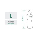 Guantes de limpieza de látex con forro de algodón y agarre antideslizante tamaño L aproximadamente 32,8 cm guantes de goma para lavar platos 4