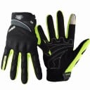 Guantes de moto de carreras transpirables con dedos completos, elegantes, antideslizantes, de poliéster, nailon, esponja de PVC 3