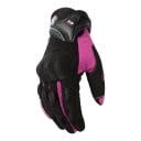 Guantes de moto para mujer, transpirables y de dedo completo, con función táctil, dorso de malla y palma reforzada para conducir en moto 3