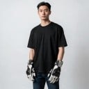 Guantes de moto y motocross resistentes al viento y táctiles de cuero con protectores de nudillos y dedos y palma reforzada para carretera 4