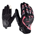 Guantes de motocicleta de malla y transpirables táctiles de dedos completos con protectores de nudillos y palma de poliéster y algodón 9
