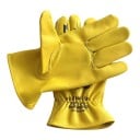 Guantes de motocicleta y trabajo multifuncionales en color amarillo con estampado de calavera y rayos y puño elástico para moto y jardín unisex 2