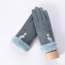 Guantes de mujer con estampado de gato J2830 1