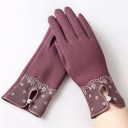 Guantes de mujer con flores J823 4