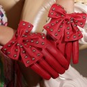Guantes de mujer con lazo 1