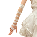 Guantes de mujer sin dedos con vendajes de tamaño universal Guantes de vendaje de nylon para uso diario 2