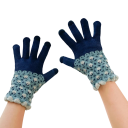 Guantes de punto de invierno unisex de talla universal Guantes cálidos de poliéster para mujeres y hombres para uso diario 2