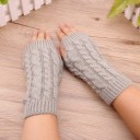Guantes de punto sin dedos para mujer J807 7
