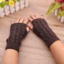 Guantes de punto sin dedos para mujer J807 6