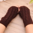 Guantes de punto sin dedos para mujer J807 8