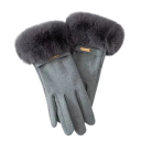 Guantes de punto táctiles para mujer, tamaño universal, guantes de invierno cálidos de algodón y poliéster para uso diario 7