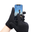 Guantes de punto unisex táctiles de talla universal Guantes de invierno cálidos con forro de forro polar Guantes suaves y cálidos 3
