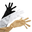 Guantes largos de encaje para mujer de 54 cm, de dedos completos, transpirables, de acrílico, nylon y elastano, guantes de fiesta para la noche 8