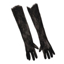Guantes largos de encaje para mujer de dedos completos, transpirables, de poliéster, elegantes guantes de mano para ocasiones sociales 5