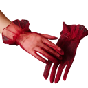 Guantes largos de encaje para mujer, delgados, transparentes, transpirables, de poliéster, elegantes, complemento para ocasiones nocturnas 6