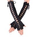 Guantes largos de mujer con cordones 2