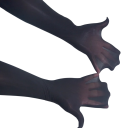 Guantes largos de mujer delgados transparentes sin costuras elásticos de poliéster elastano transpirables accesorio de moda para uso social 4