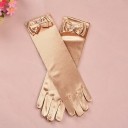 Guantes largos de satén para niños 12