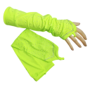 Guantes largos sin dedos con purpurina de poliéster transpirables para ocasiones sociales y de baile 4