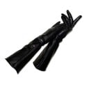 Guantes negros de piel sintética para mujer 2