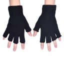 Guantes negros sin dedos para hombre 4