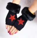 Guantes sin dedos de mujer con pedrería 4