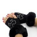 Guantes sin dedos de mujer con pedrería 6