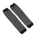 Guantes sin dedos de rayas para mujer 3