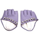 Guantes sin dedos para mujer con tachuelas 11
