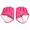 Guantes sin dedos para mujer con tachuelas 9
