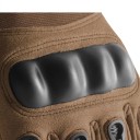 Guantes tácticos de medio dedo para hombre con protector de nudillos y cierre de velcro de poliéster y nailon militares y de combate 9