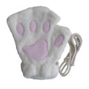 Guanti a dita intere da donna in maglia Taglia universale Peluche Poliestere Guanti invernali caldi con motivo di zampe di gatto Guanti morbidi e confortevoli 4