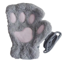 Guanti a dita intere da donna in maglia Taglia universale Peluche Poliestere Guanti invernali caldi con motivo di zampe di gatto Guanti morbidi e confortevoli 6