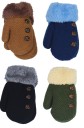 Guanti a manopola in cotone per bambini con bottoni J872 2