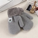 Guanti a palmo per bambini con pelliccia J2878 4