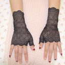 Guanti da donna in pizzo senza dita J1117 7