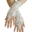 Guanti da donna in pizzo senza dita traspiranti 22×12 cm poliestere neri guanti eleganti per eventi sociali e cerimonie 4