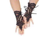 Guanti da donna in pizzo senza dita traspiranti 22×12 cm poliestere neri guanti eleganti per eventi sociali e cerimonie 3