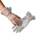 Guanti da donna in pizzo sottili trasparenti traspiranti in poliestere lunghi eleganti accessorio per serate 3