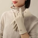 Guanti da donna lavorati a maglia in poliestere e acrilico Guanti invernali caldi al tatto Maglia morbida e confortevole Protezione delle mani 7